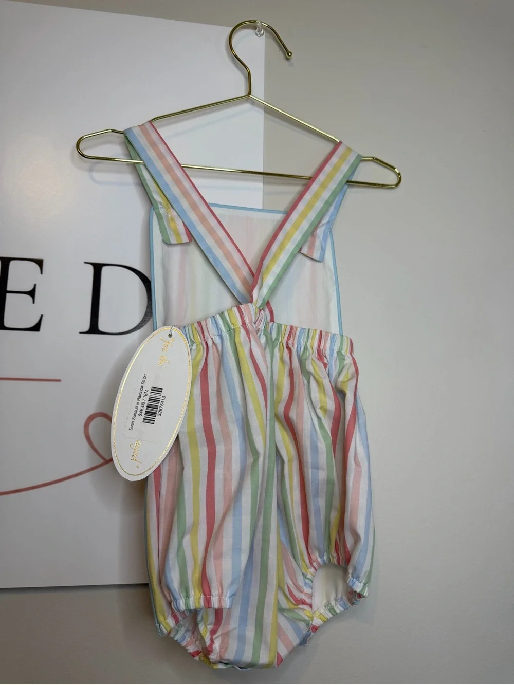 NWT Pastel Multistripe Bubble Romper for Kids - Sleeveless